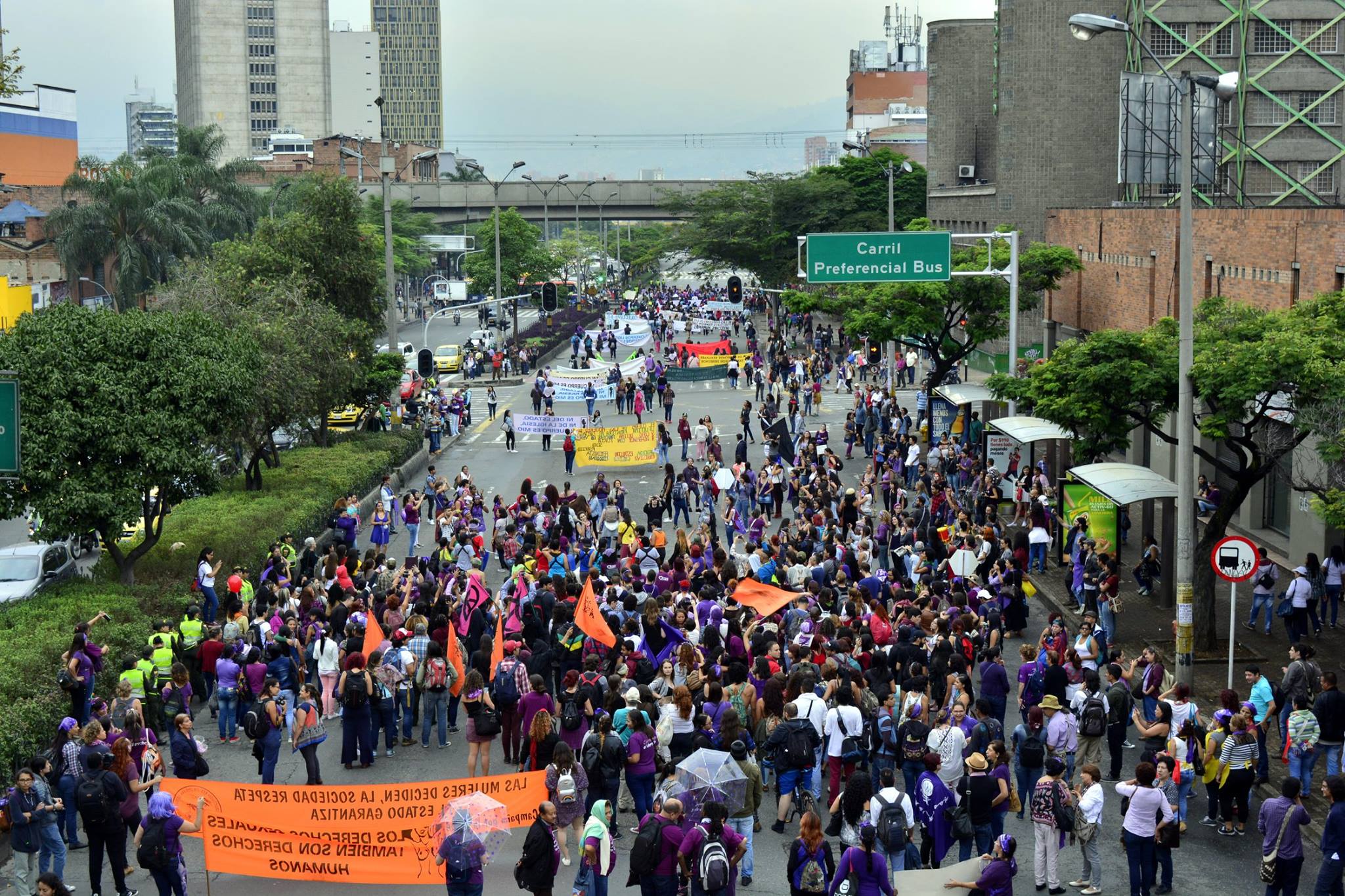 International Women's Day March In Medellin