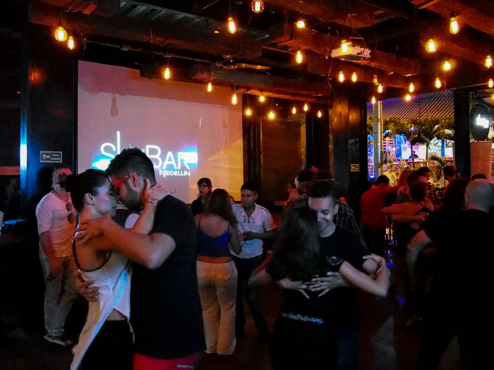 Salsa dancing in Colombia: Medellin's Sky Bar