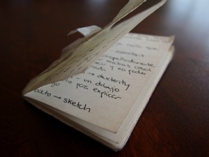 Responsible Travel Tip: Carry A Language Learning Cheat Sheet (pictured here: small notebook)