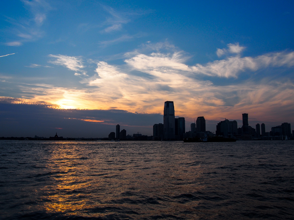 Battery Park Manhattan Sunset View of Jersey City