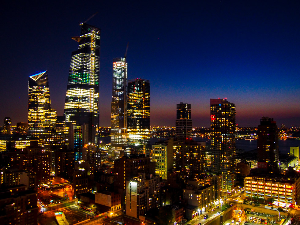 View of NYC skyline at night, symbolic of dancing bachata in NYC