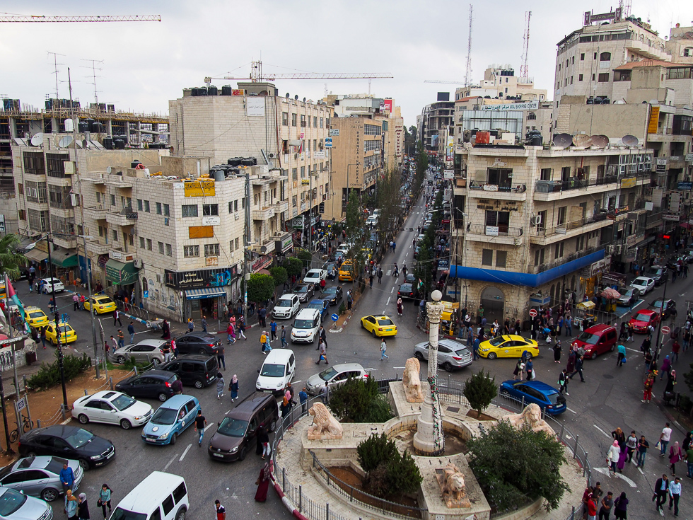 Ramallah, Palestine traffic circle