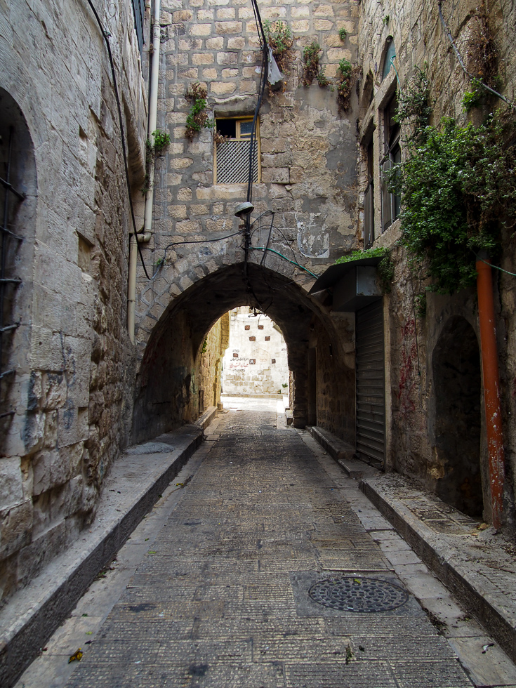 Old City streets in Nablus, West Bank, Palestine