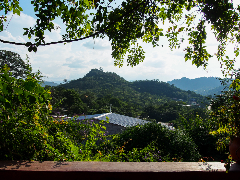 View of some of the hills of Copan, seen from El Lugar Del Te & Chocolate